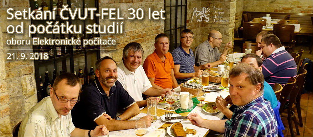 Setkání ČVUT-FEL po 30 letech od počátku studií, září 2018