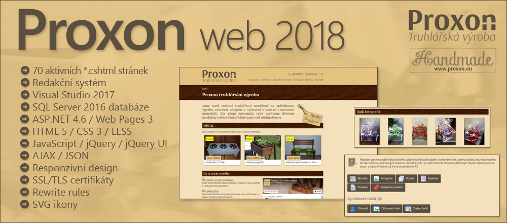 Proxon truhlářská výroba web 2018